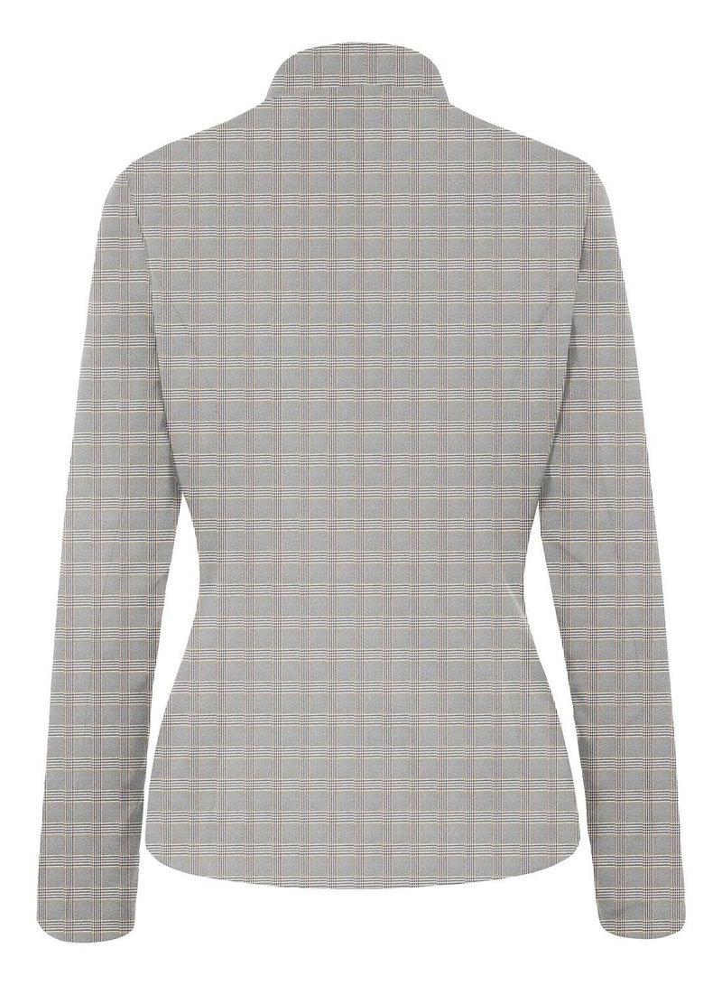 GRAPENT Women's Plaid Work Office Chic Long Sleeve Solid Open Front Blazer Suit Cardigan Outerwear XX-Large (Fits US 20-US 22) - Image 5